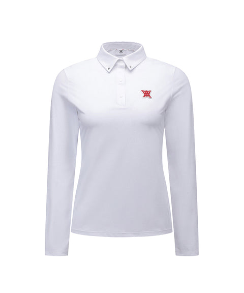ANEW Golf: Women Back Signature Logo Long T-Shirt - White