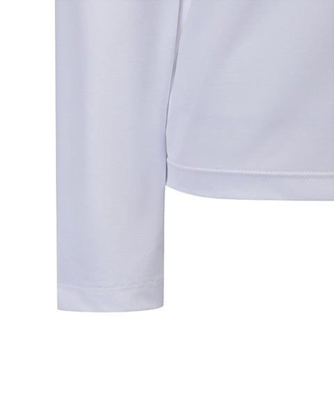 ANEW Golf: Women Back Signature Logo Long T-Shirt - White