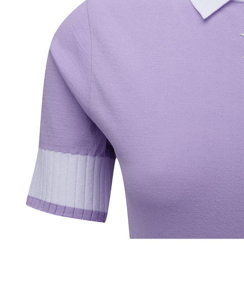 ANEW Golf: Women Back Zipper Point Short Sweater - Lavender