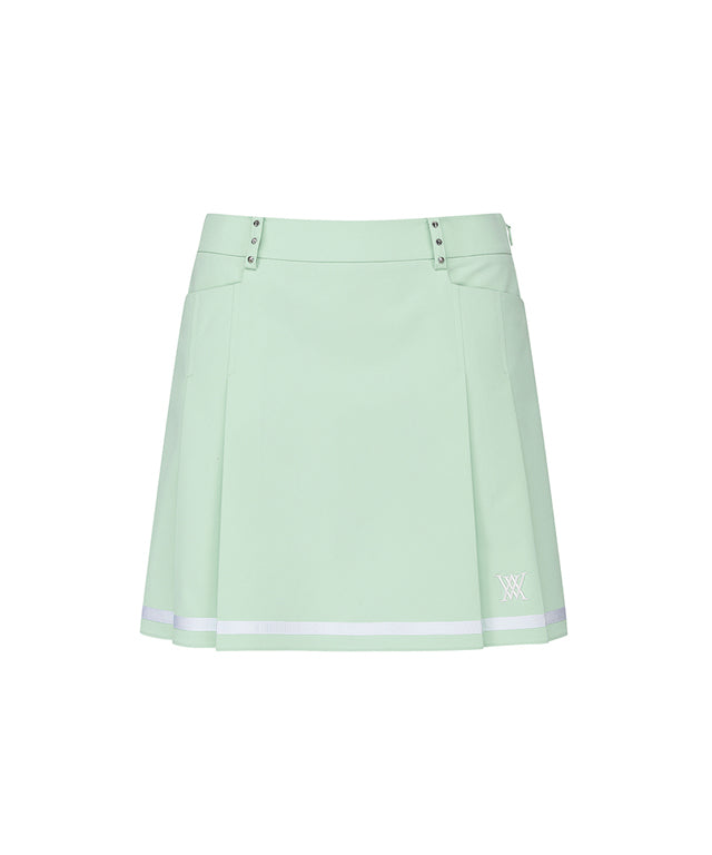 ANEW Golf: Women Half Pleats Under Line Point Skirt - Light Green