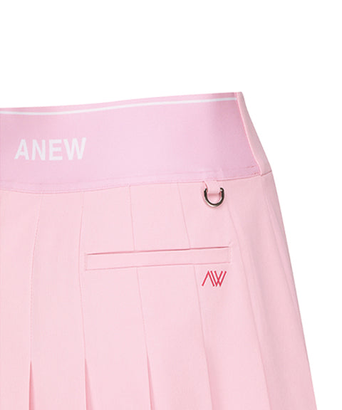 ANEW Golf: Women Logo Band Pleats Skirt - Pink