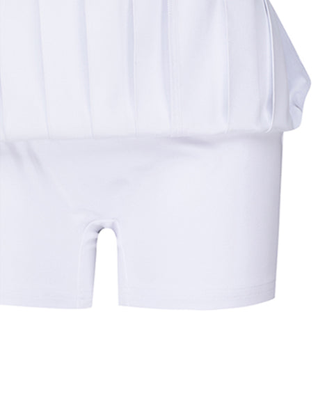 ANEW Golf: Women Logo Band Pleats Skirt - White