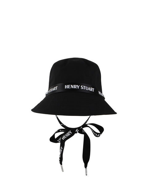 HENRY STUART Women's String Bucket Hat - Black
