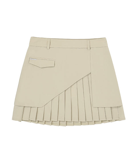 CHUCUCHU Woven Skirt - Beige
