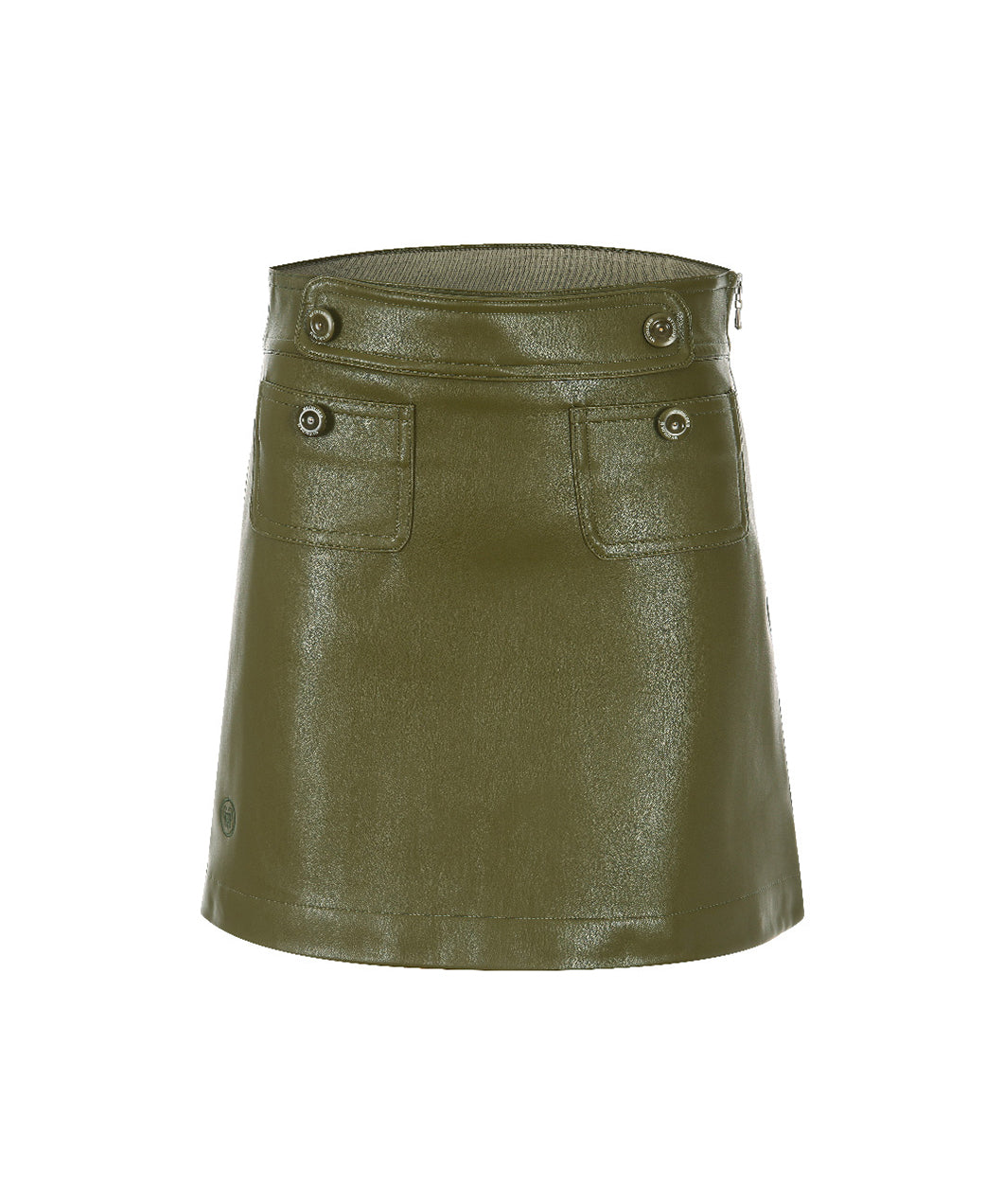 MYCL A-line Leather Skirt Khaki