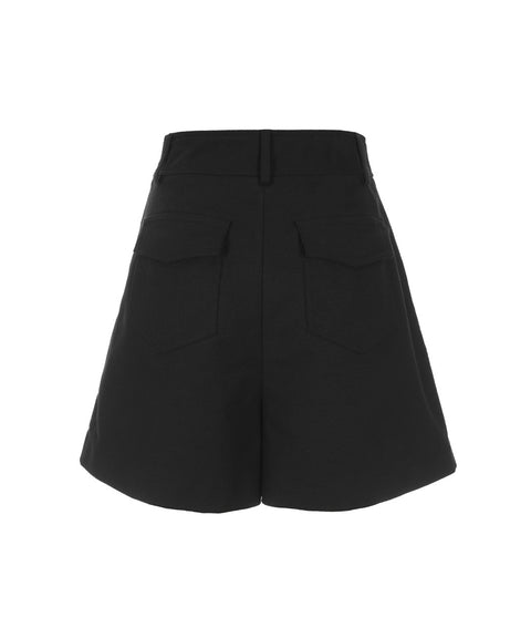 MYCL Big Pocket Culotte Short Pants - Black