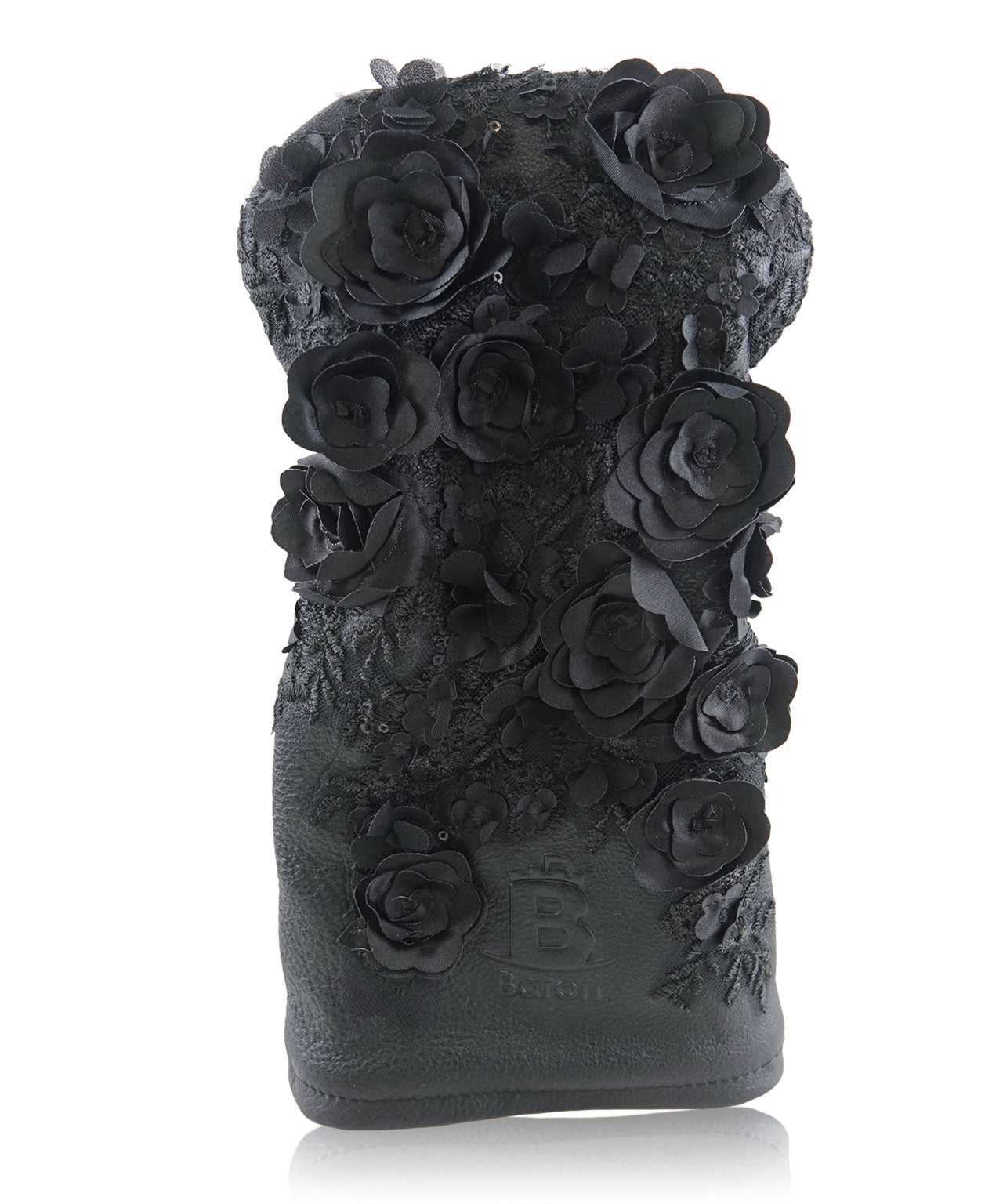 [Limited Edition] Baron Golf Flower Driver, Wood, Utility Cover made by Finest Leather [Hand-made] - Black