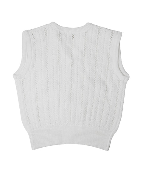 BENECIA 12 Cable Vest - White