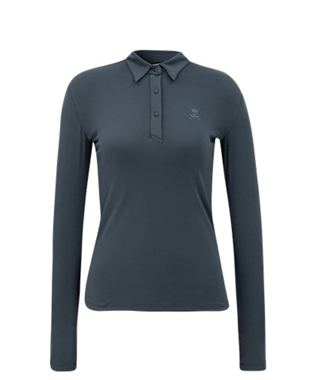 CHUCUCHU Item Polo Tee - Charcoal