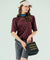 BENECIA 12 China Collar Top - Wine