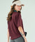 BENECIA 12 China Collar Top - Wine