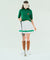 BENECIA 12 Color Matching Pleats Skirt - White Green