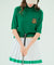 BENECIA 12 Color Matching Pleats Skirt - White Green