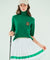 BENECIA 12 Color Matching Pleats Skirt - White Green