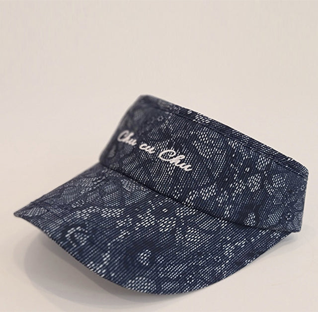 CHUCUCHU Women's Lace Visor - Navy
