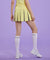 CHUCUCHU Women's Mesh Dual Skirt - Lemon Yellow
