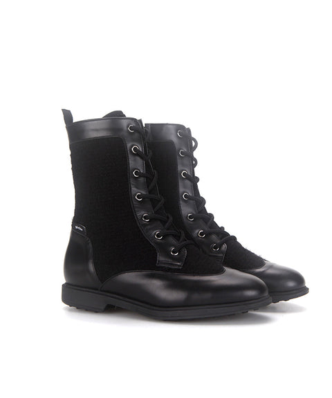 Giclee Warmer Ankle Boots Spikeless Golf Shoes - Black