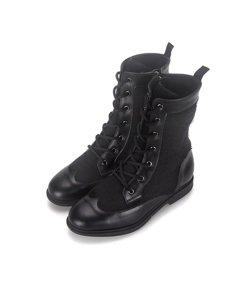Giclee Warmer Ankle Boots Spikeless Golf Shoes - Black
