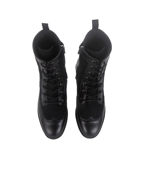 Giclee Warmer Ankle Boots Spikeless Golf Shoes - Black
