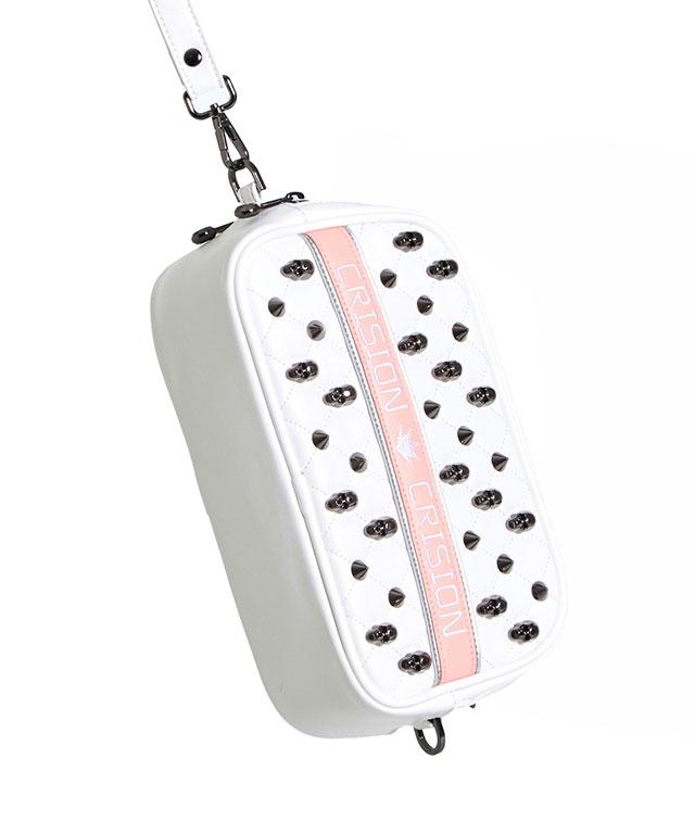 Verabone Collection Two Zipper Pouch Bag - White / Pink