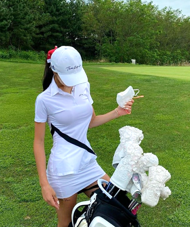 [Limited Edition] Baron Golf Flower Driver, Wood, Utility Cover made by Finest Calf Leather [Hand-made] - White