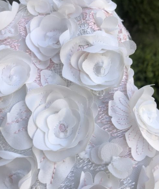 [Limited Edition] Baron Golf Flower Driver, Wood, Utility Cover made by Finest Calf Leather [Hand-made] - White