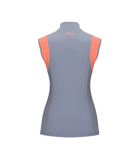CHUCUCHU Women's Mesh Dual Point Top - Grey