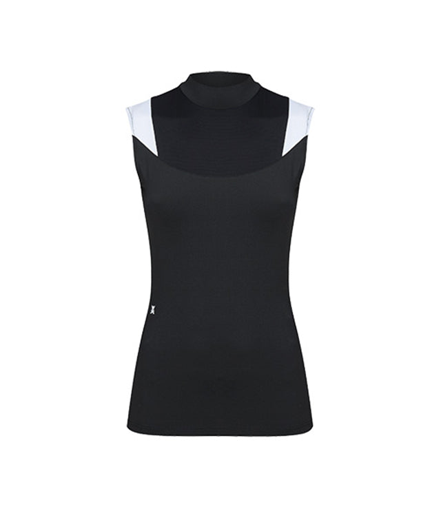 CHUCUCHU Women's Shoulder Point Top - Black