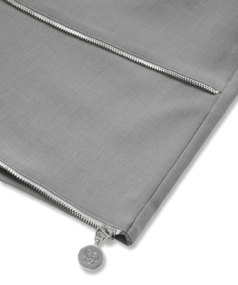 MYCL  Zipper Culotte Skirt - Grey